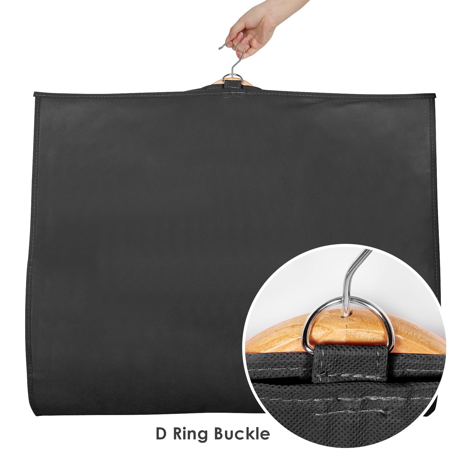 Univivi Bolsas para disfraces de danza, bolsa de ropa de 40 pulgadas para colgar ropa para competiciones de baile, con 3 bolsillos medianos transparentes con cremallera para disfraces de baile