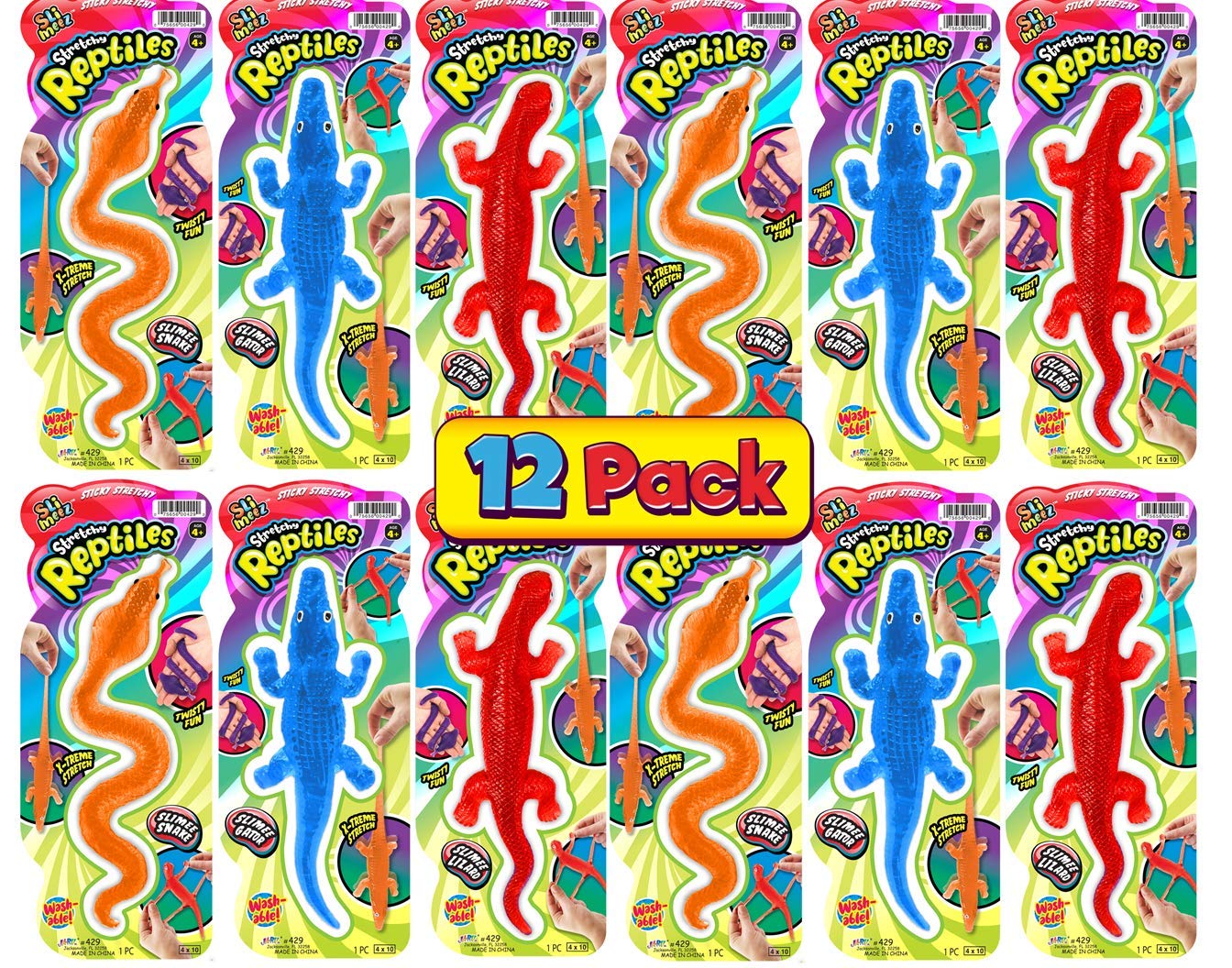 Ja Ru Super Stretchy Sticky Reptiles Snake Lizard And Alligator