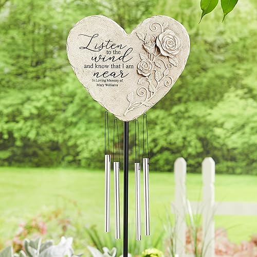 Miniatura 10 de Let's Make Memories Carillón de viento personalizado Windsong Sympathy Garden - Memorial - 29.5 pulgadas de alto