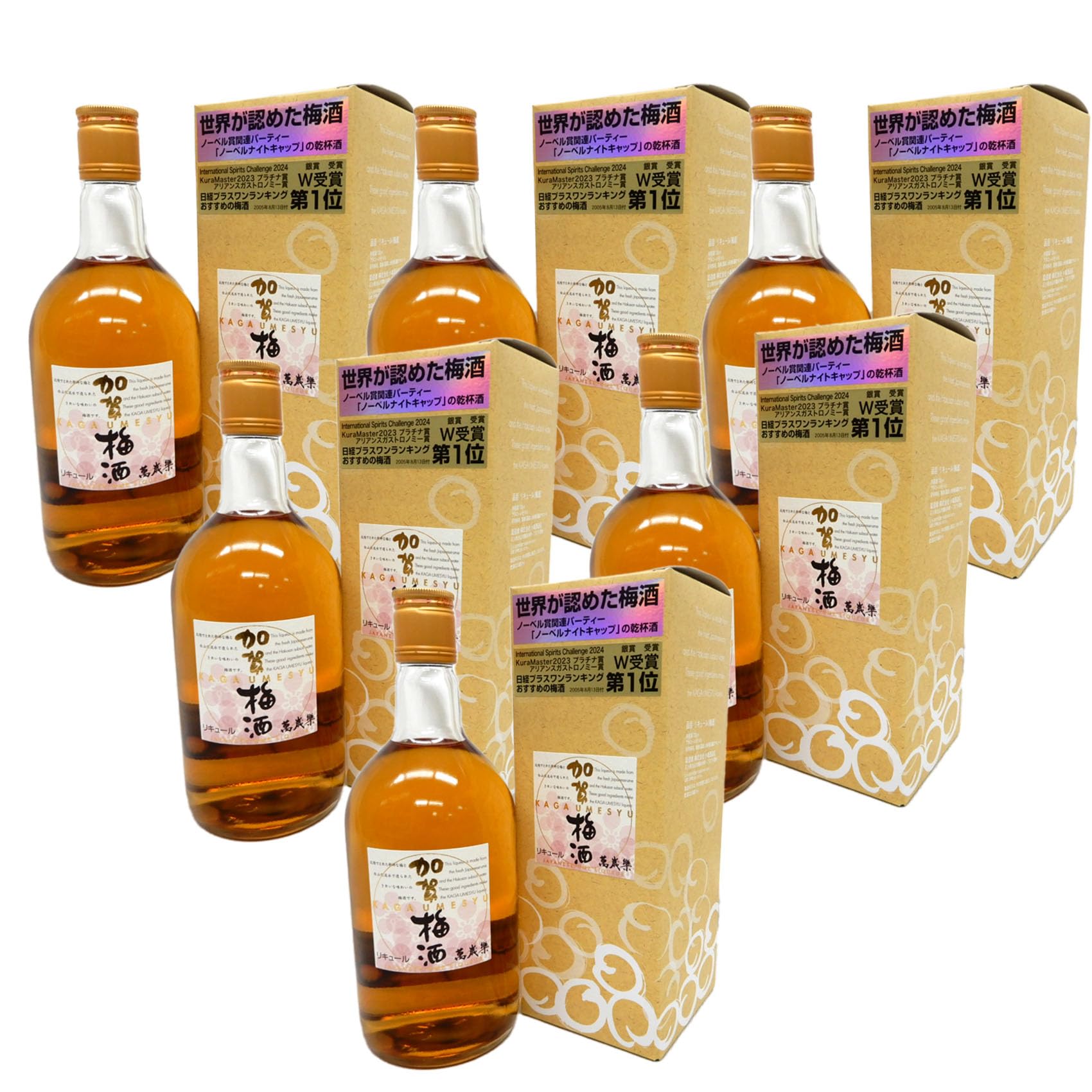 【6本】全日本空輸(ANA)の北米線と欧州線のファーストクラスで提供 萬歳楽 加賀梅酒14度720ml 箱付き