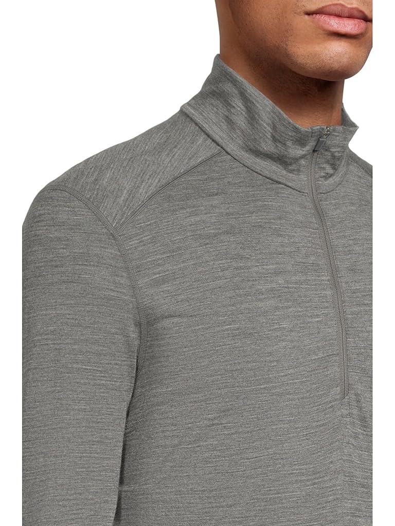 Gray Icebreaker Merino 200 Oasis Long Sleeve Half Zip