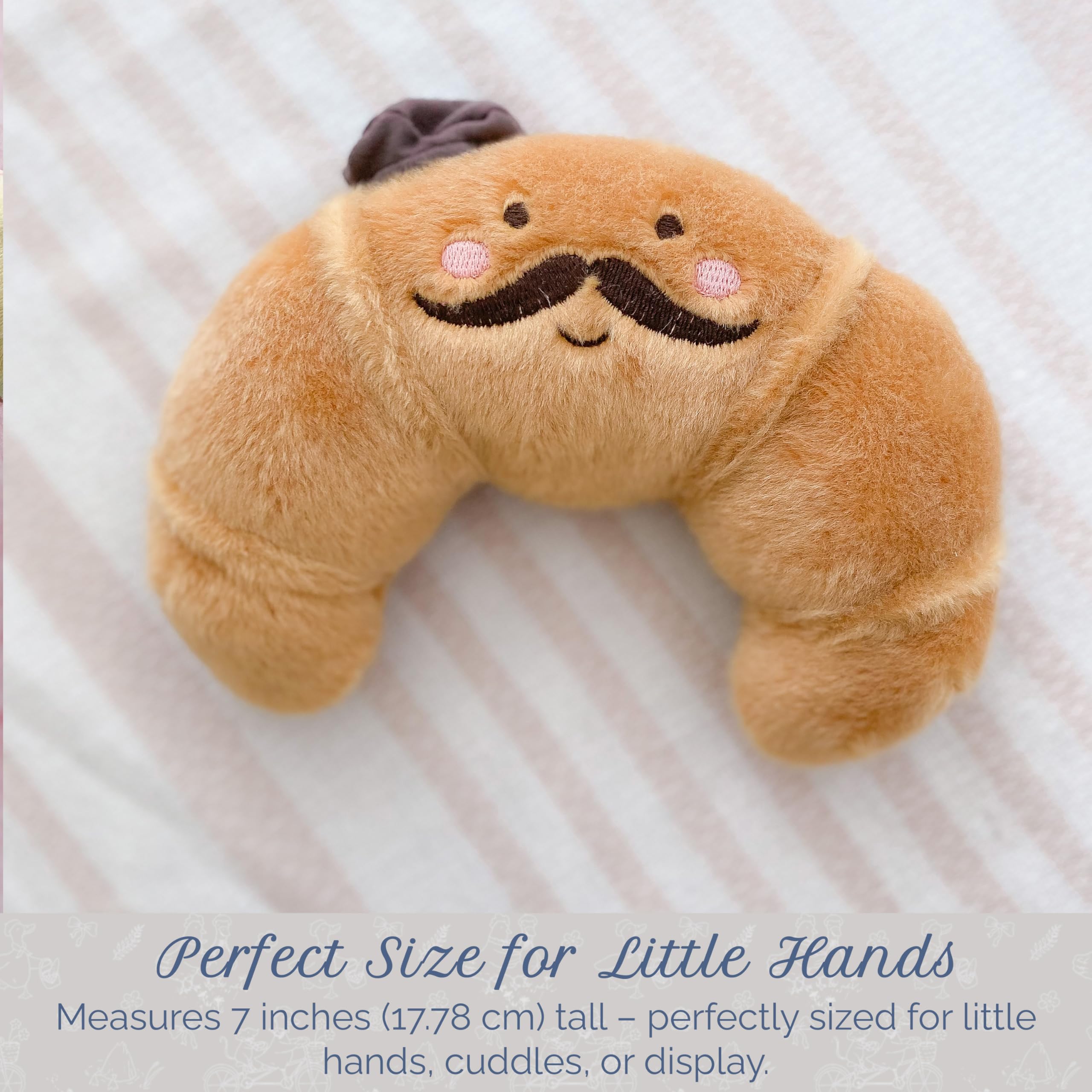 MON AMI Croissant 7-Inch Food Plush Toy for Boys & Girls, Brown, 7x6x2 inches - Image 3