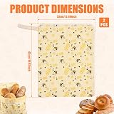 2 Pieces Beeswax Bread Bags 43cm×33cm, Reusable Bread Bags for Keeping Fresh with L Zipper and Handle, Bread Freshener Bags, Beeswax Bags - 4