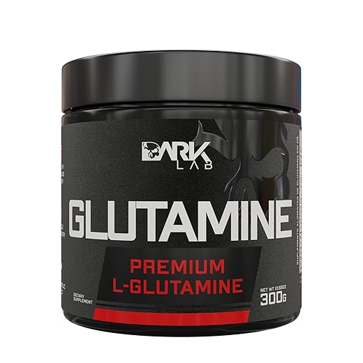 Glutamina Dark Lab 100% Pura, 300g, Recuperação Muscular e Sistema Imunológico