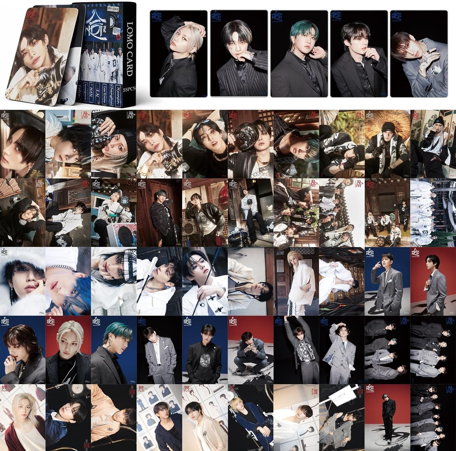 album 合 (HOP) Photocards Album 55PCS Stray Kids album 合 (HOP) Photo Cards album 合 (HOP) lomo card Gift Lomo Cards Merch Boys and Girls