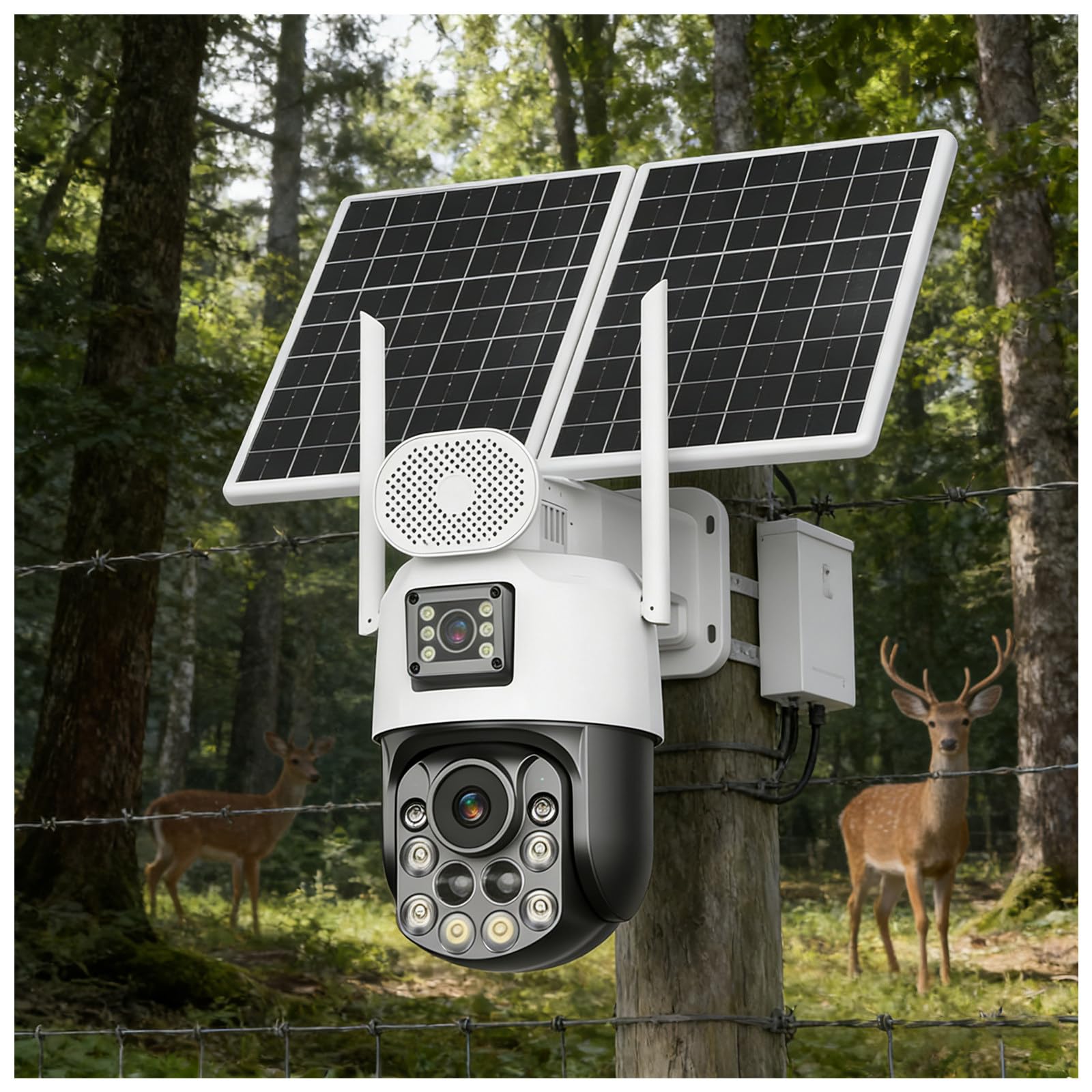 Caméra extérieure solaire anti-intrusion pour éliminer les angles morts de votre jardin