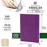 Vista 3 de Cuaderno de bocetos Travelers Dot Grid Pentalic Art, libre de ácidos