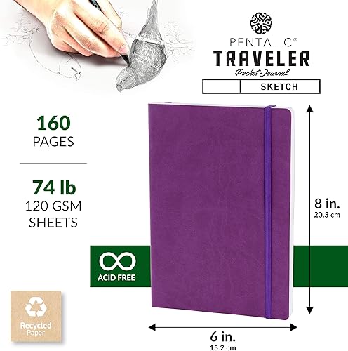 Miniatura 3 de Cuaderno de bocetos Travelers Dot Grid Pentalic Art, libre de ácidos