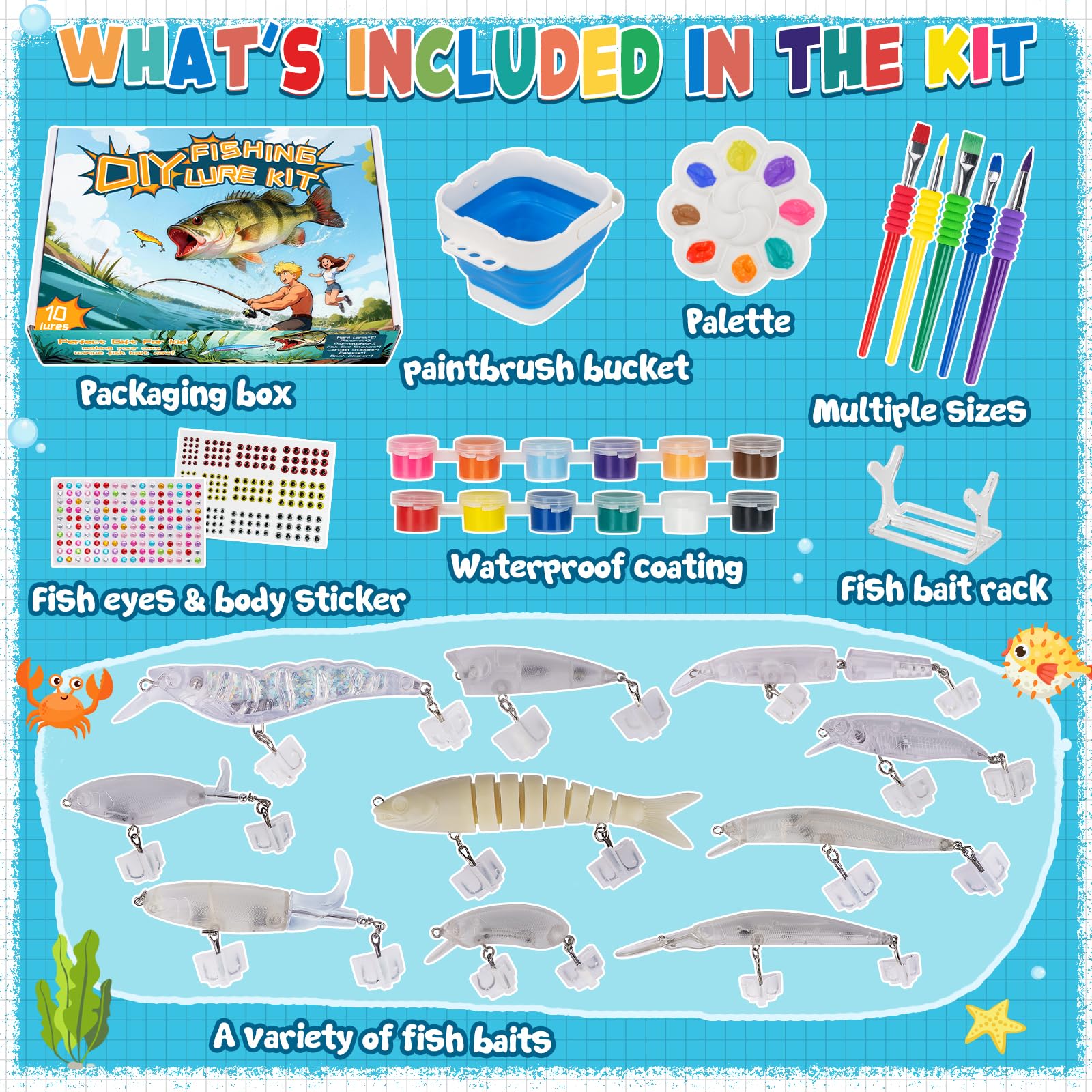 THKFISH Kit de leurres de pêche DIY - Kit de fabrication de leurres adaptés