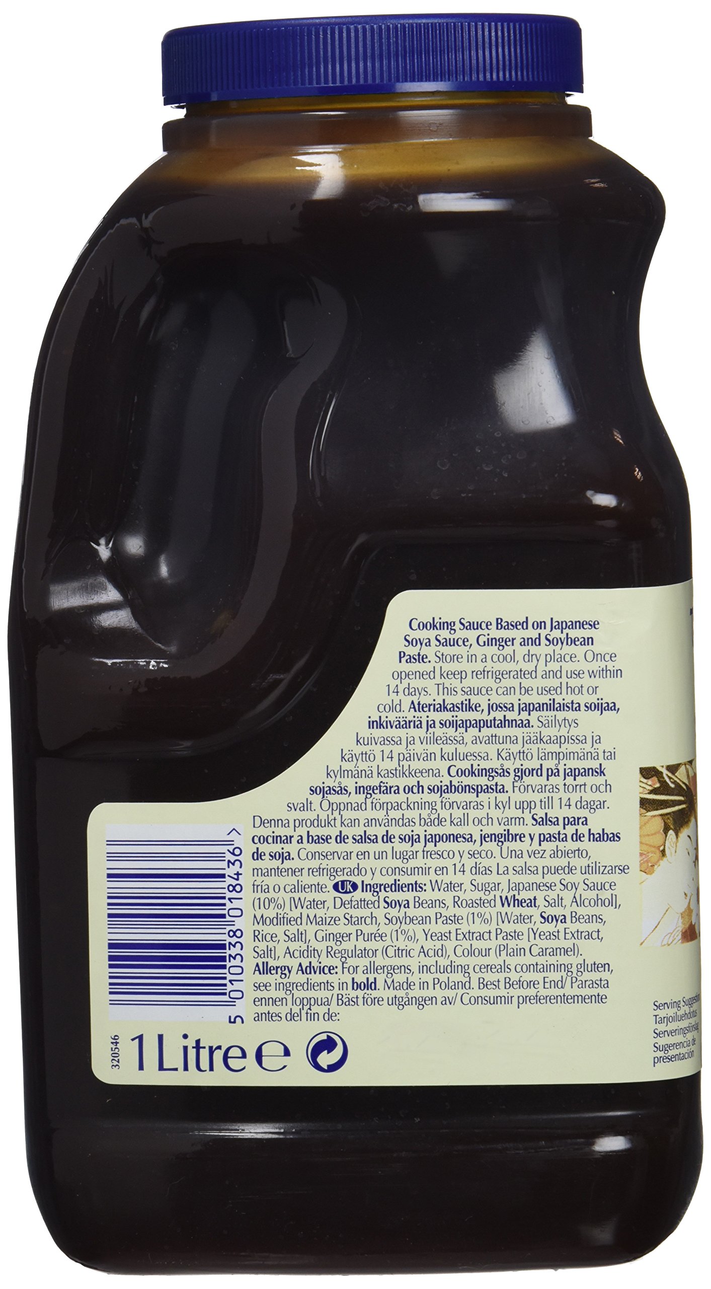 Blue Dragon Salsa Teriyaki con Jengibre, Salsa de Soja Japonesa, Sabor Dulce Caramelo, Teriyaki, 1 Litro (Paquete de 1) — view 3