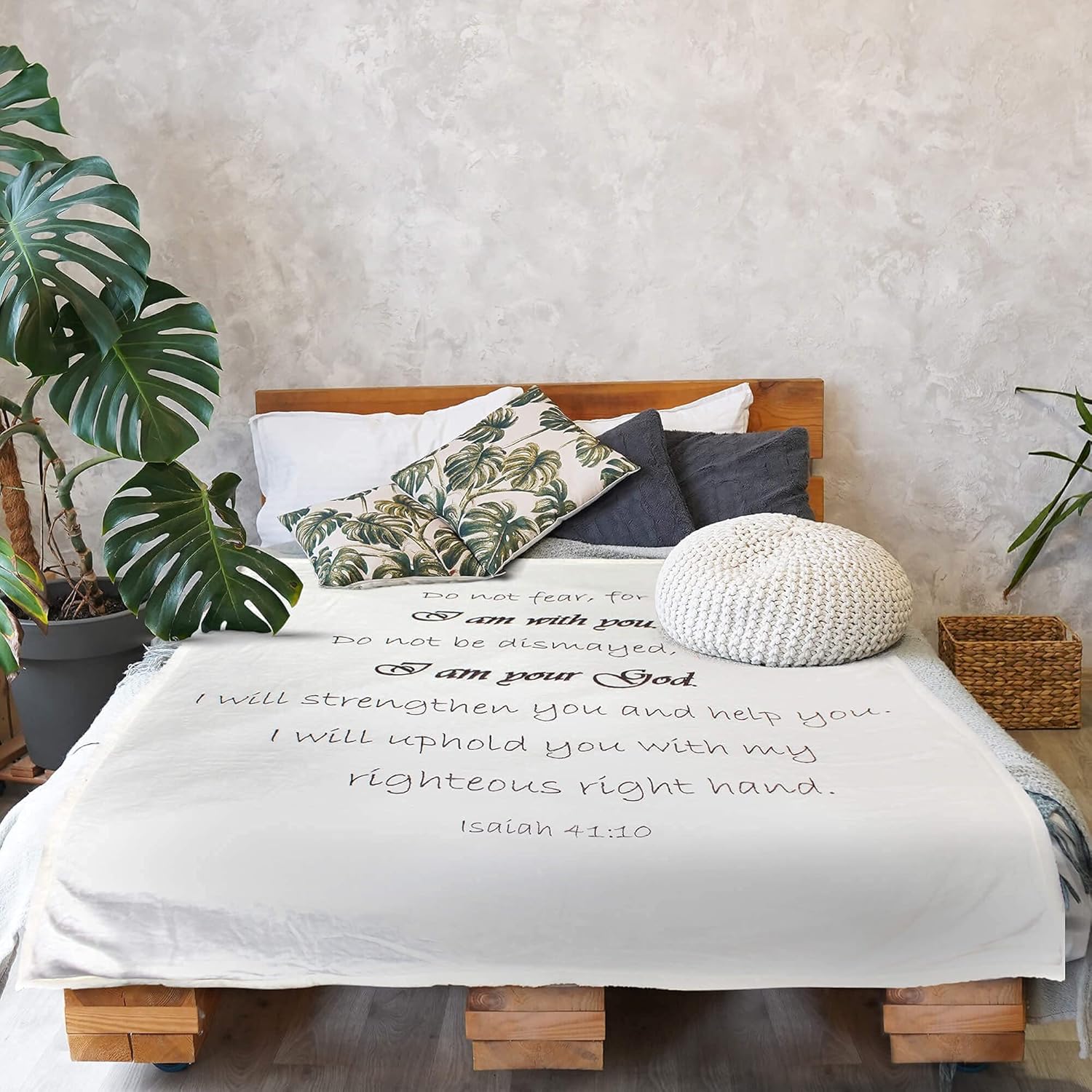 Get Well Soon Prayer Blanket - Double Layer 65x50 Throw Blanket - Scripture Ivory Throw Blanket for Couch & Bed - Soft Blanket - Healing Gifts for Women - Warm Bedspread for Bed - Image 6