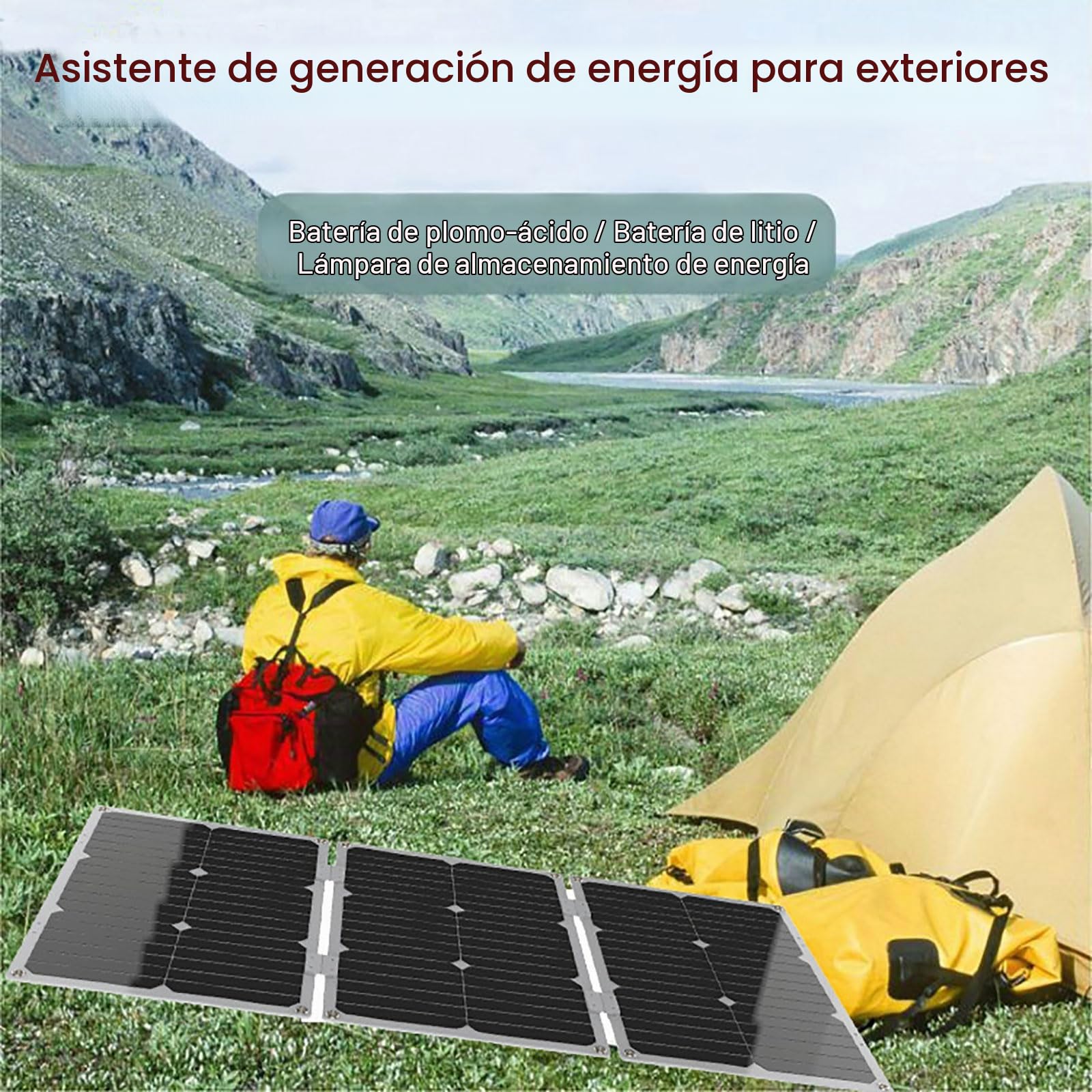 Kit Completo de energía Solar: inversor de 6000 W + Panel de 60 W con Controlador de 110 V-220 V y 30 A - Sistema de alimentación de Emergencia for el hogar(220V)