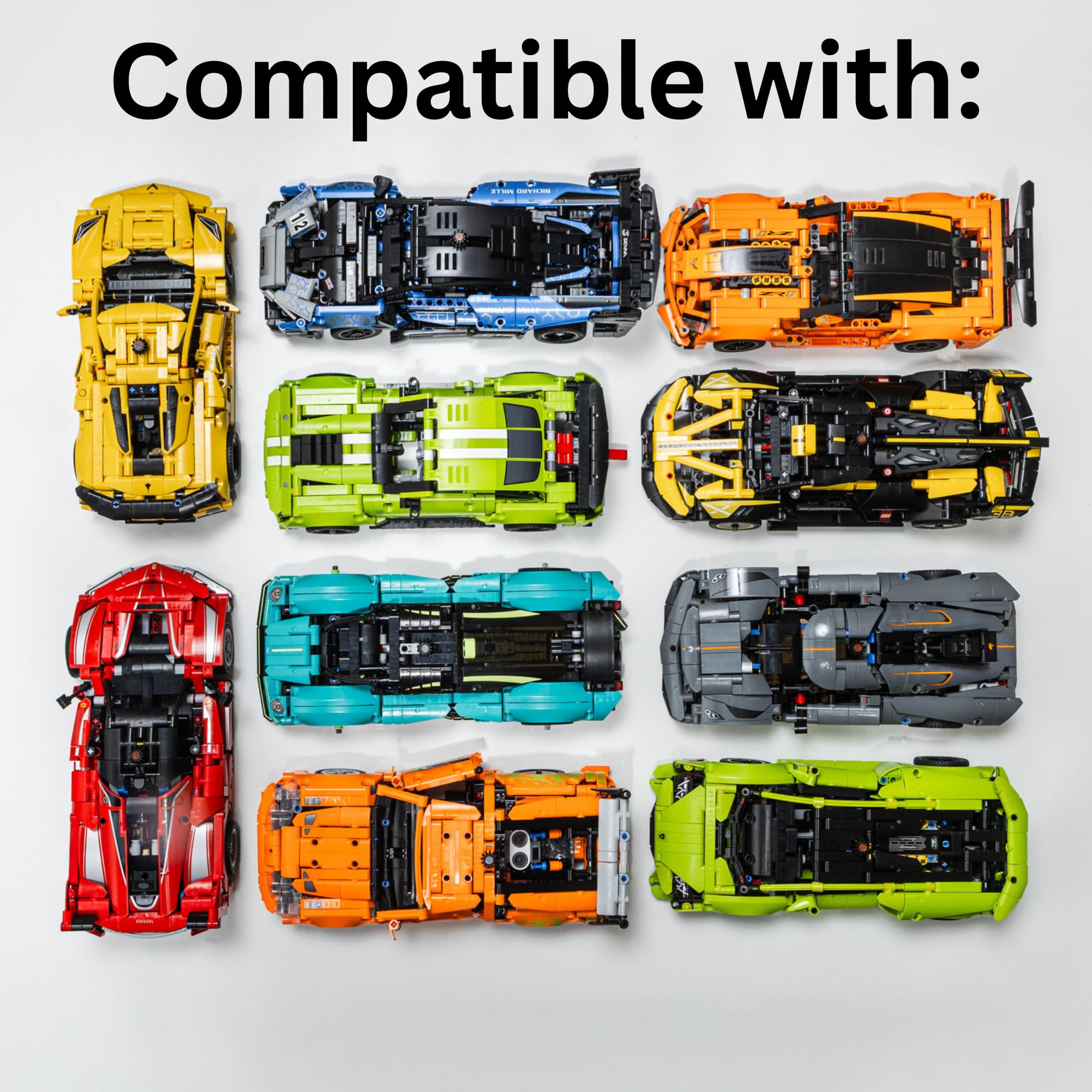 Brickify Wall Mount Compatible with Lego Technic Cars, Black - Image 2