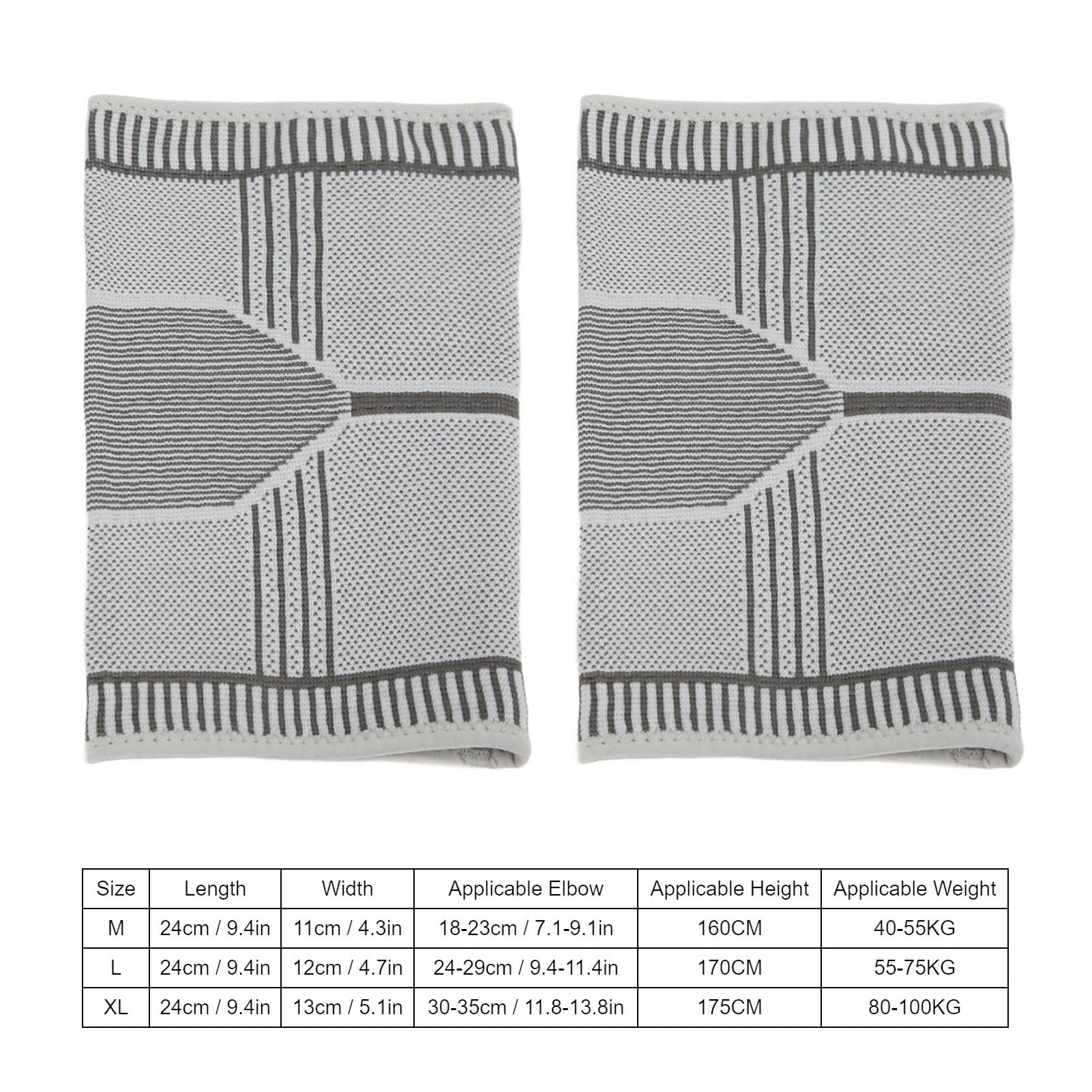 OUKENS 1 Pair Graphene Elbow Pads Elbow Joints Warmer Sleeves Bandage Elasticated Shield Protector for Outdoor Sports Lattice Heating(M)