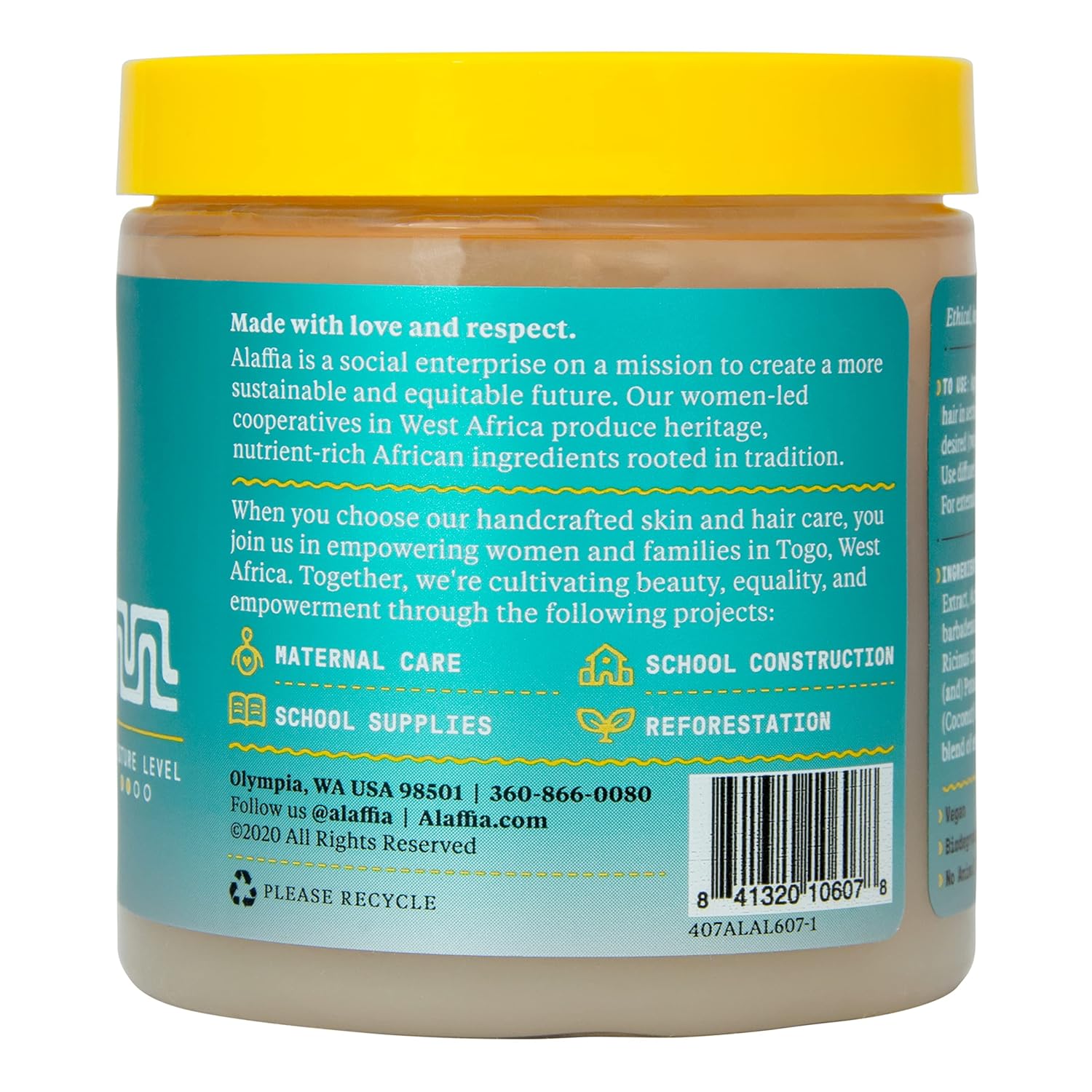 Alaffia Beautiful Curls Curl Enhance Defining Gel, Wavy to Curly Hair Products, Hair Gel to Coil, Twist and Braid, Natural with Shea Butter, Coconut Oil, Castor Oil & Aloe, 8 Fl Oz