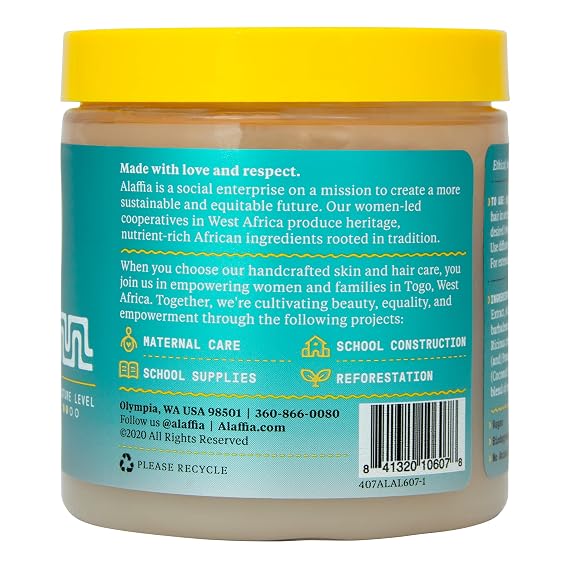 Alaffia Beautiful Curls Curl Enhance Defining Gel, Wavy to Curly Hair Products, Hair Gel to Coil, Twist and Braid, Natural with Shea Butter, Coconut Oil, Castor Oil & Aloe, 8 Fl Oz