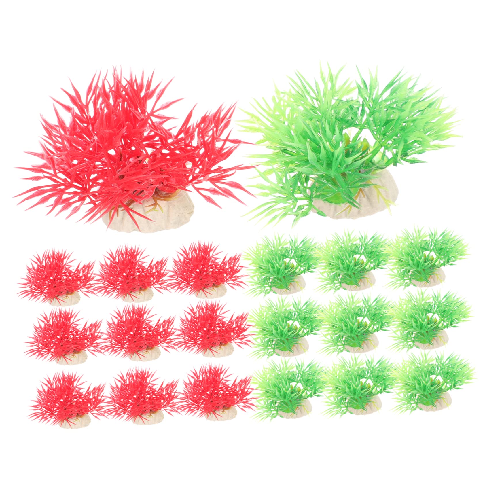 Kisangel 5 Juegos Plantas De Agua De Plástico Simuladas Taza Plantas Acuáticas Fijas Pequeña Hierba De Acuario Accesorios para Peceras Decoraciones De Peceras El Plastico 20 Piezas * 5
