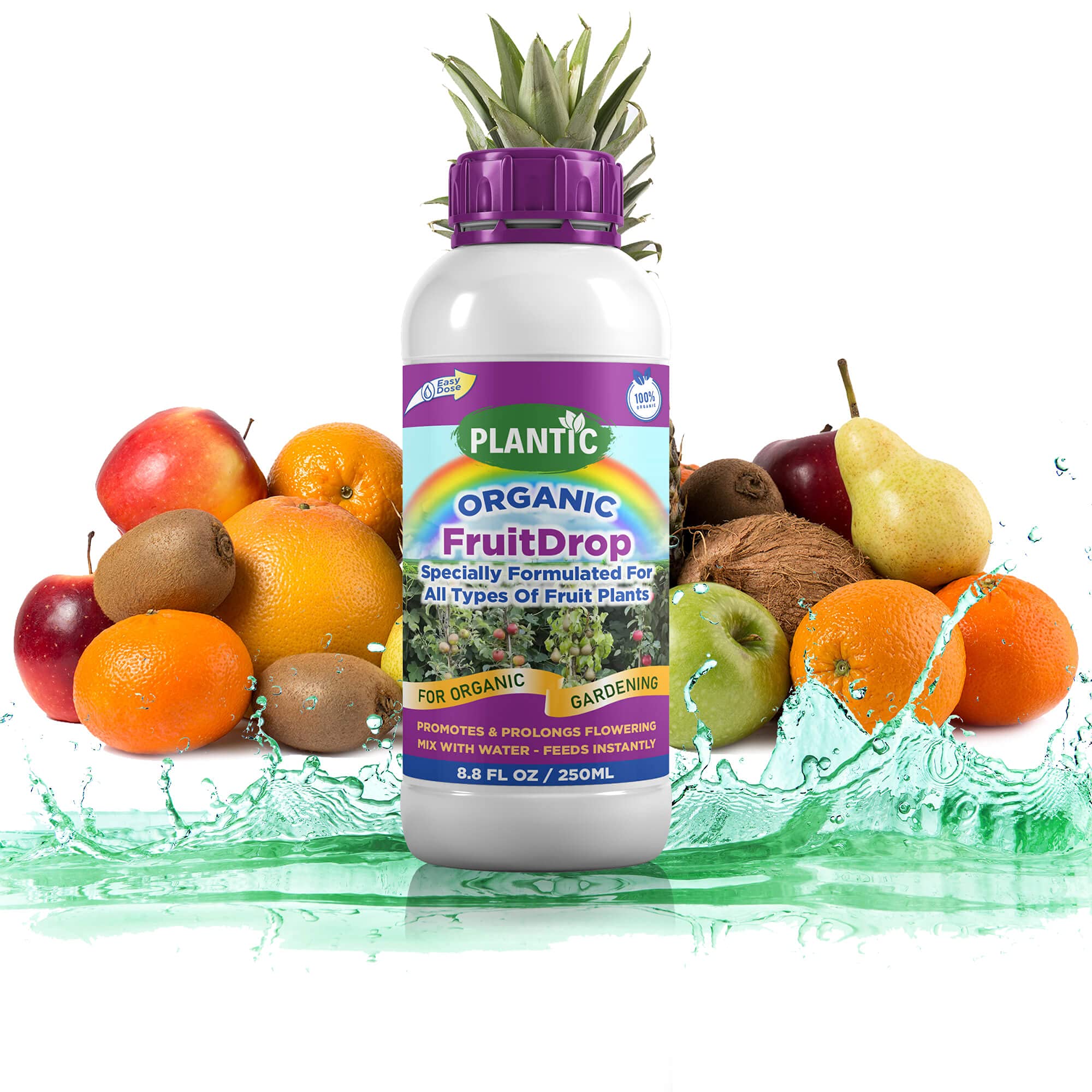 PLANTIC FruitDrop Liquid Fertilizer for Fruit Plants (Organic Fertilizer for All Indoor & Outdoor Fruit Trees) - 250 ml (B091M6S9TF) Amazon Price History, Amazon Price Tracker