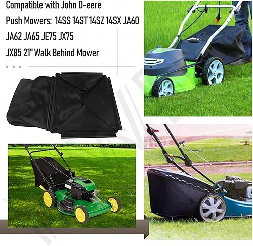 Miniatura 6 de GX10000 - Bolsa de césped compatible con cortacéspedes John D-eere, se adapta a cortacésped JA60 JA62 JA65 JE75 JX75 JX85 de 21 pulgadas (Nota sin