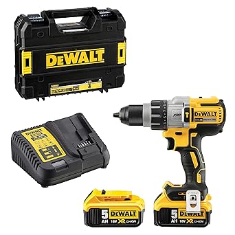 DEWALT DCD996P2 18V 13mm XR Li-ion Premium Cordless Hammer Drill Machine Driver with Brushless Motor with 2x5.0Ah Battery included