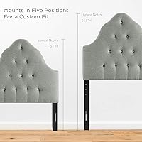 Vista 11 de Modway Sovereign Cabecero doble tapizado con botones, Tela