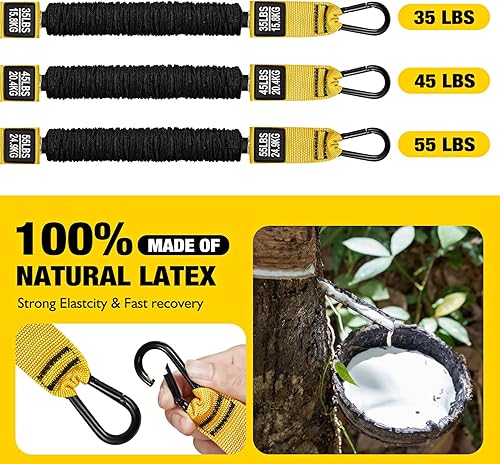 Miniatura 6 de Home Gym Equipment Resistance Bands, Workout Bands with Handles, Door Anchor, Tricep Rope Cable Attachment for Push Downs, Biceps Curl, Sculpt Your