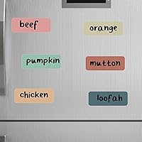 Vista 6 de Ctosree 240 etiquetas magnéticas de borrado en seco de 3.2 x 1.2 pulgadas, etiquetas magnéticas reutilizables de nombre en blanco, imanes de nombre