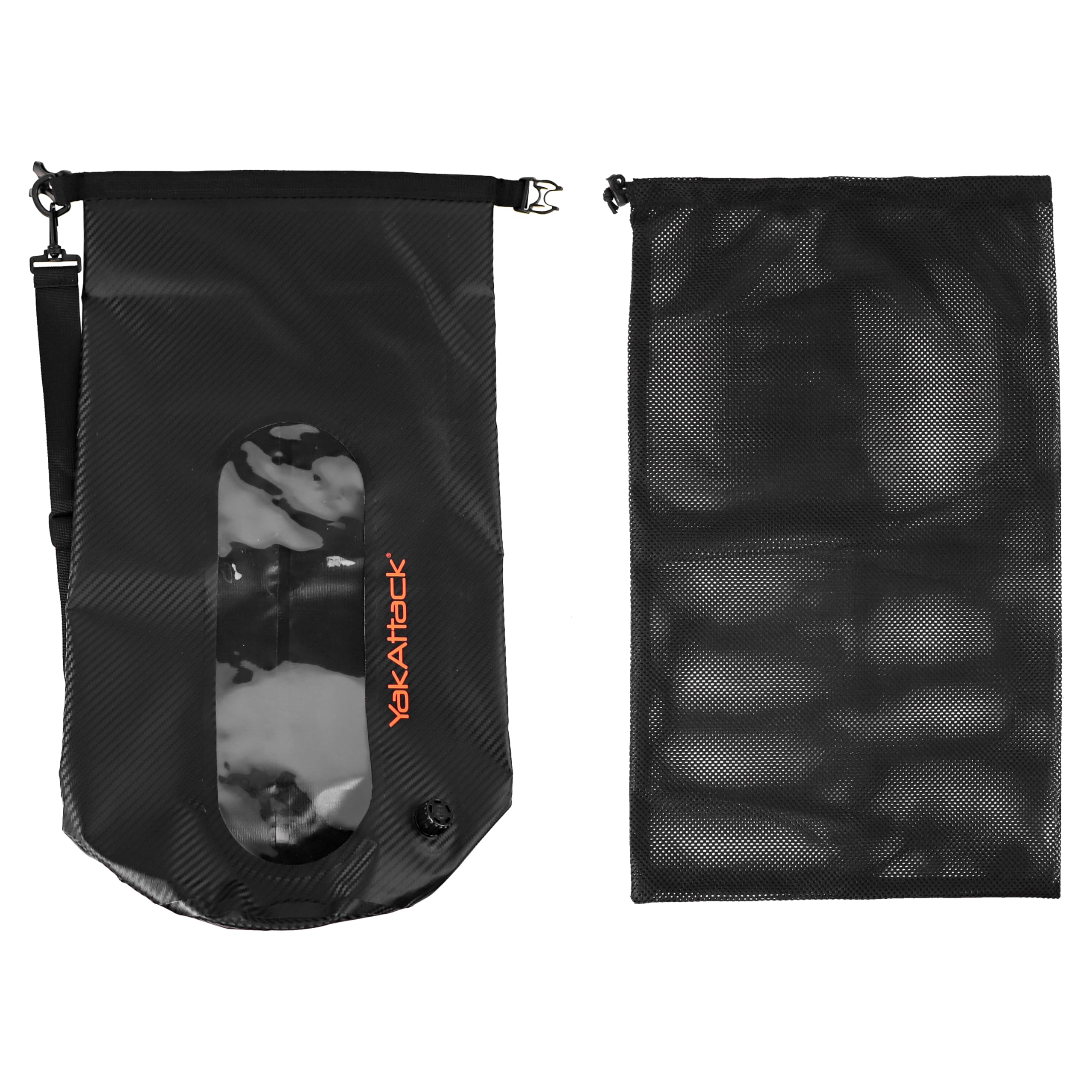 YakAttack 20 l Roll-Top-Trockensack mit Luftventil, Schwarz