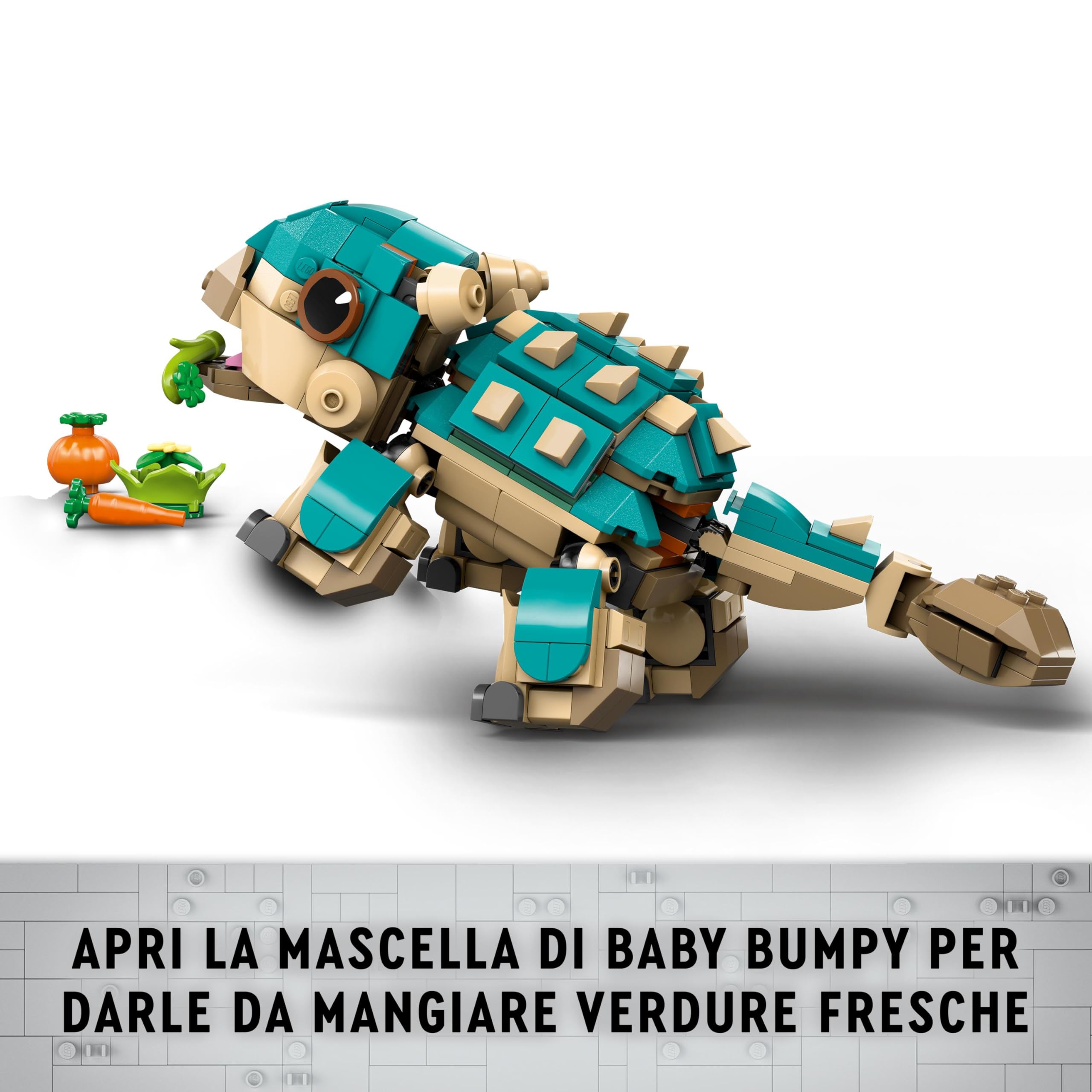 LEGO Jurassic World Baby Bumpy: Anchilosauro, Giocattolo d'Avventura per i Fan del Cretaceo, Giochi Creativi per Bambini e Bambine da 7 Anni in su, Idea Regalo di Compleanno dalla Serie TV 76962