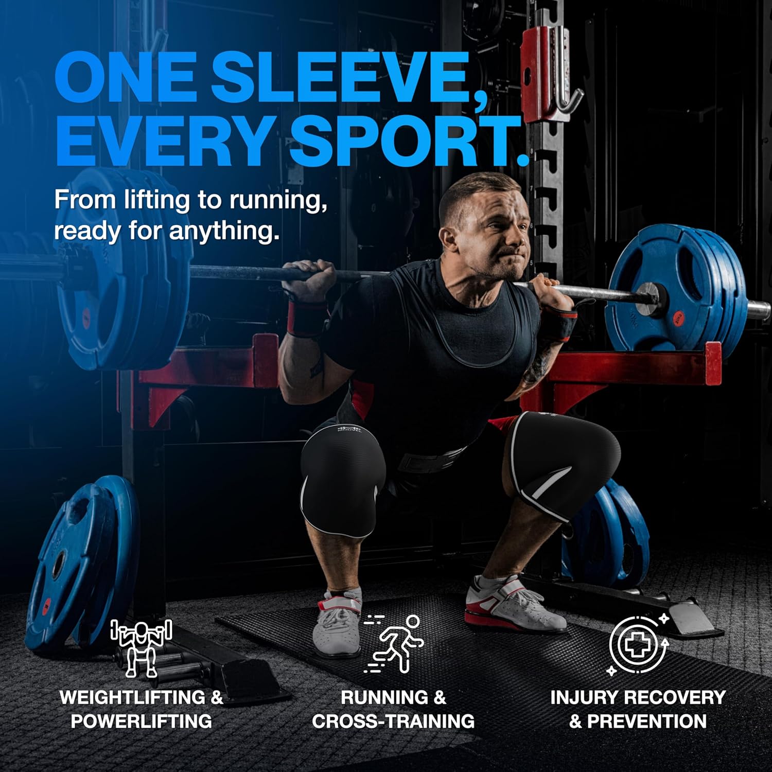 Modvel Strength 7mm Knee Sleeves (Pair) for Weightlifting & Powerlifting (USPA, IPL Approved) | High-Performance Knee Compression Support For Squats, Weight Lifting - Men and Women