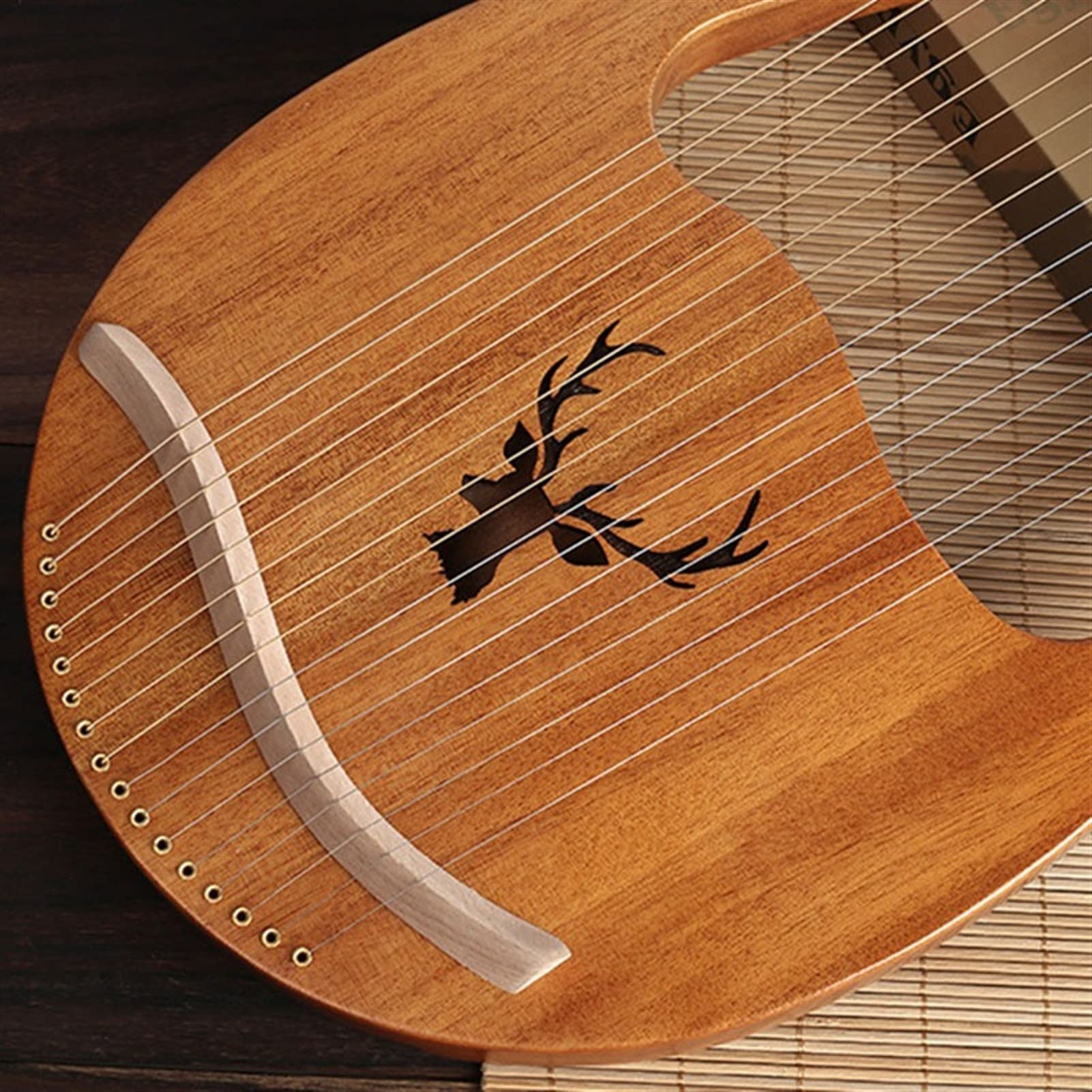 Arpa portatile Arpa in legno mogano Arpa 16 corde Arpa 16 toni Strumento musicale lira portatile