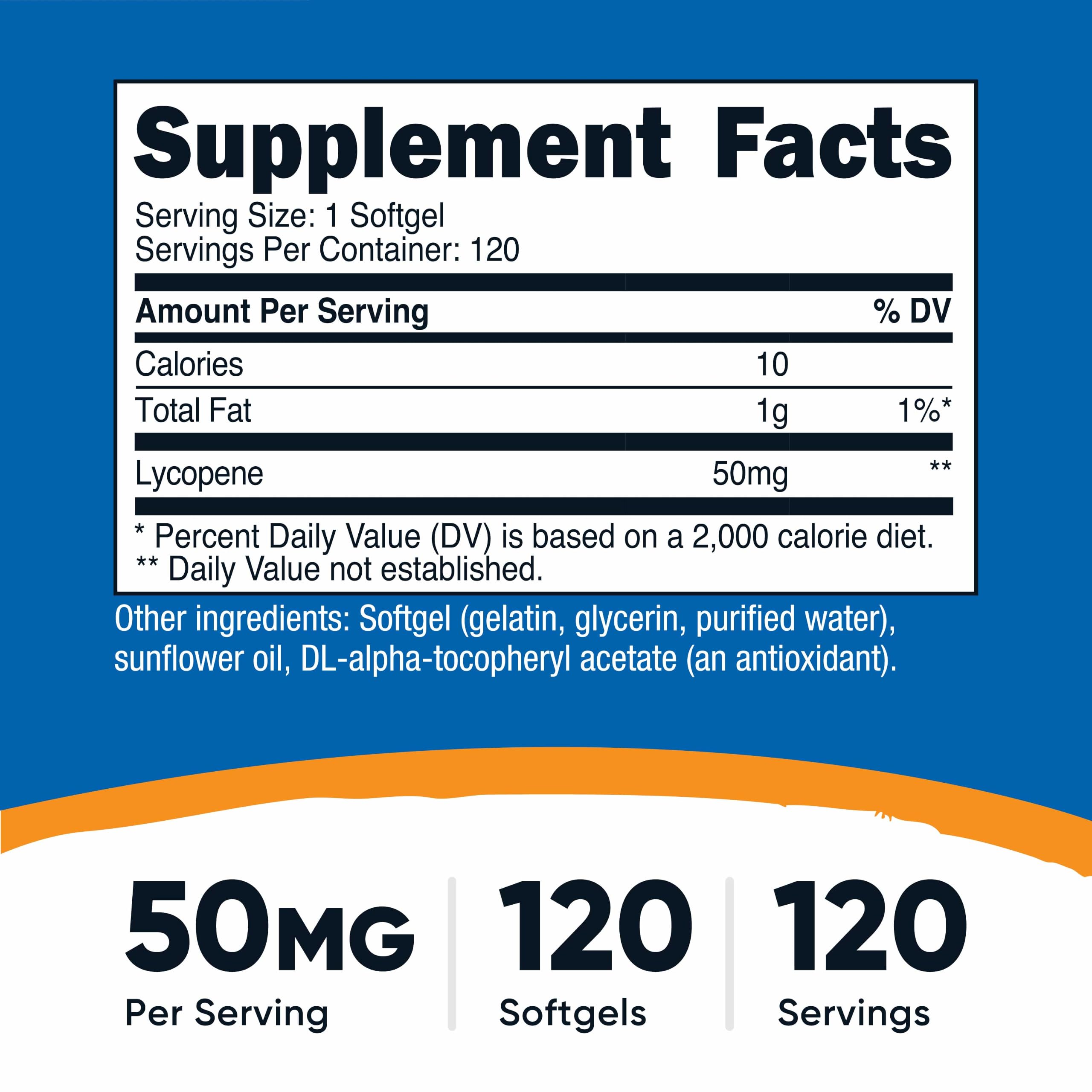 Nutricost Lycopene 50mg Softgels (120 Softgels) — Amazon image 2