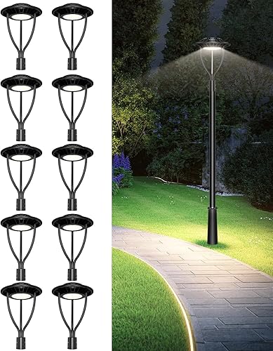 Miniatura 9 de OPENLUX Luz LED de poste superior de 100 W con sensor de atardecer a amanecer, DLC ETL listado 14000 Lm IP65 impermeable para poste al aire libre