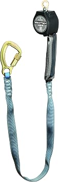 FallTech 74709SA8 WrapTech Compact Web SRL - 9 Mini SRD with Swivel Eye and 5K Tie-Back Carabiner, 9, Black