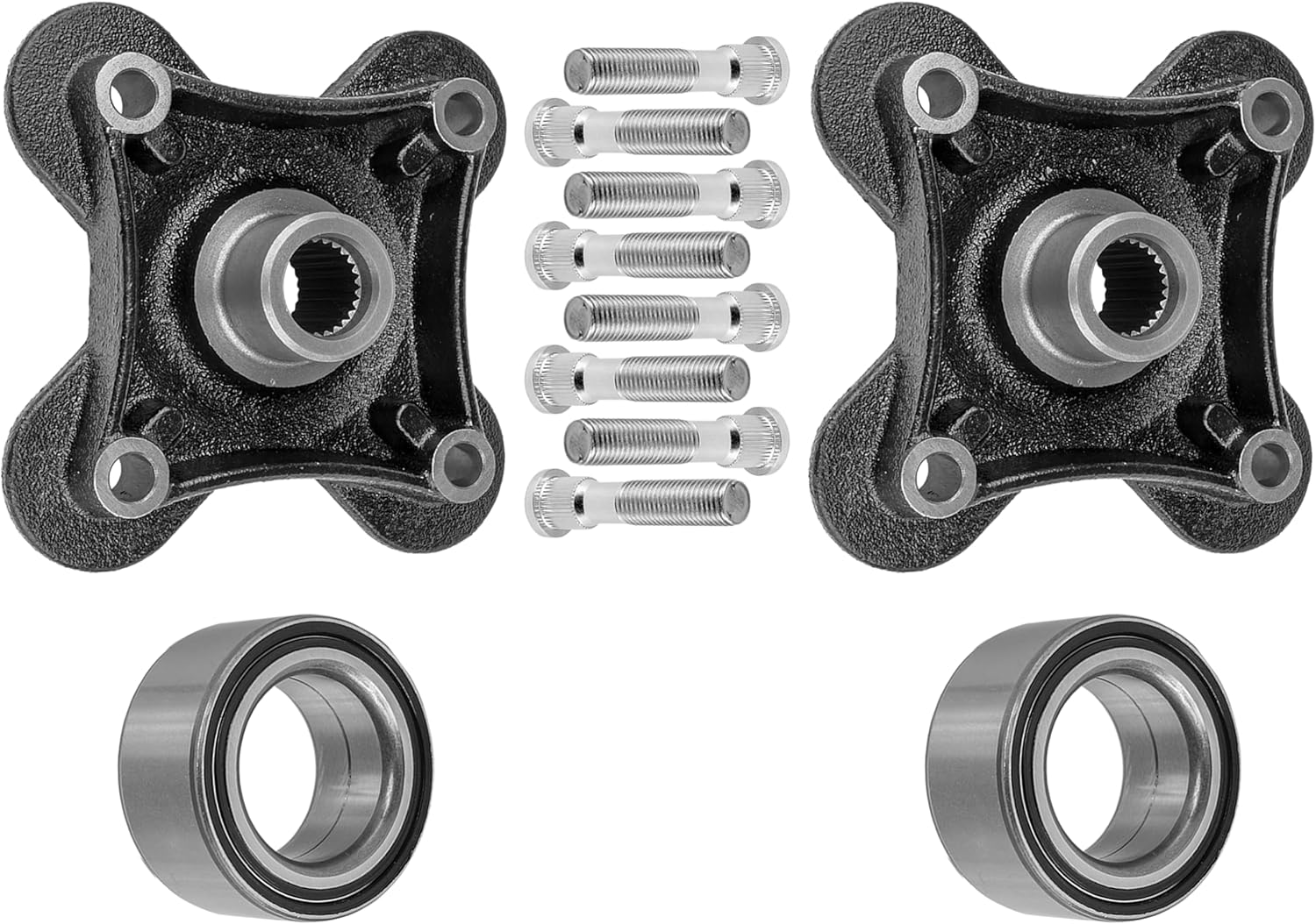 Caltric 2 Front Rear Wheel Hub Kit Compatible with Polaris Rzr Xp 1000 / Rzr Xp 4 1000 2014-2017