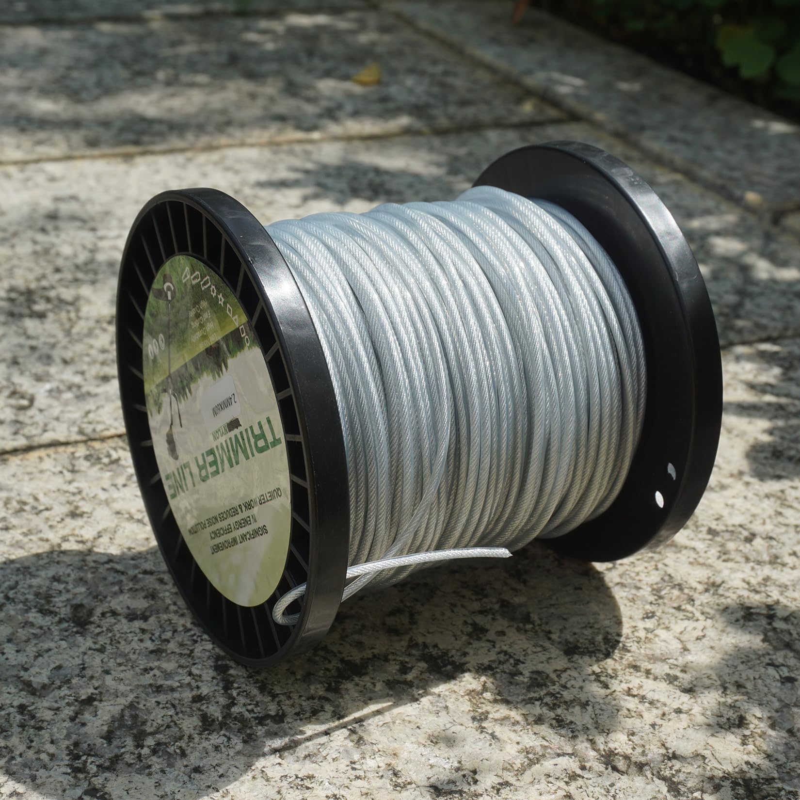 Akuoly Fil De Coupe En Acier Et Nylon Pour Débroussailleuse - 50 M - Rond - Fil De Coupe En Acier - Pour Jardin Et Pelouse