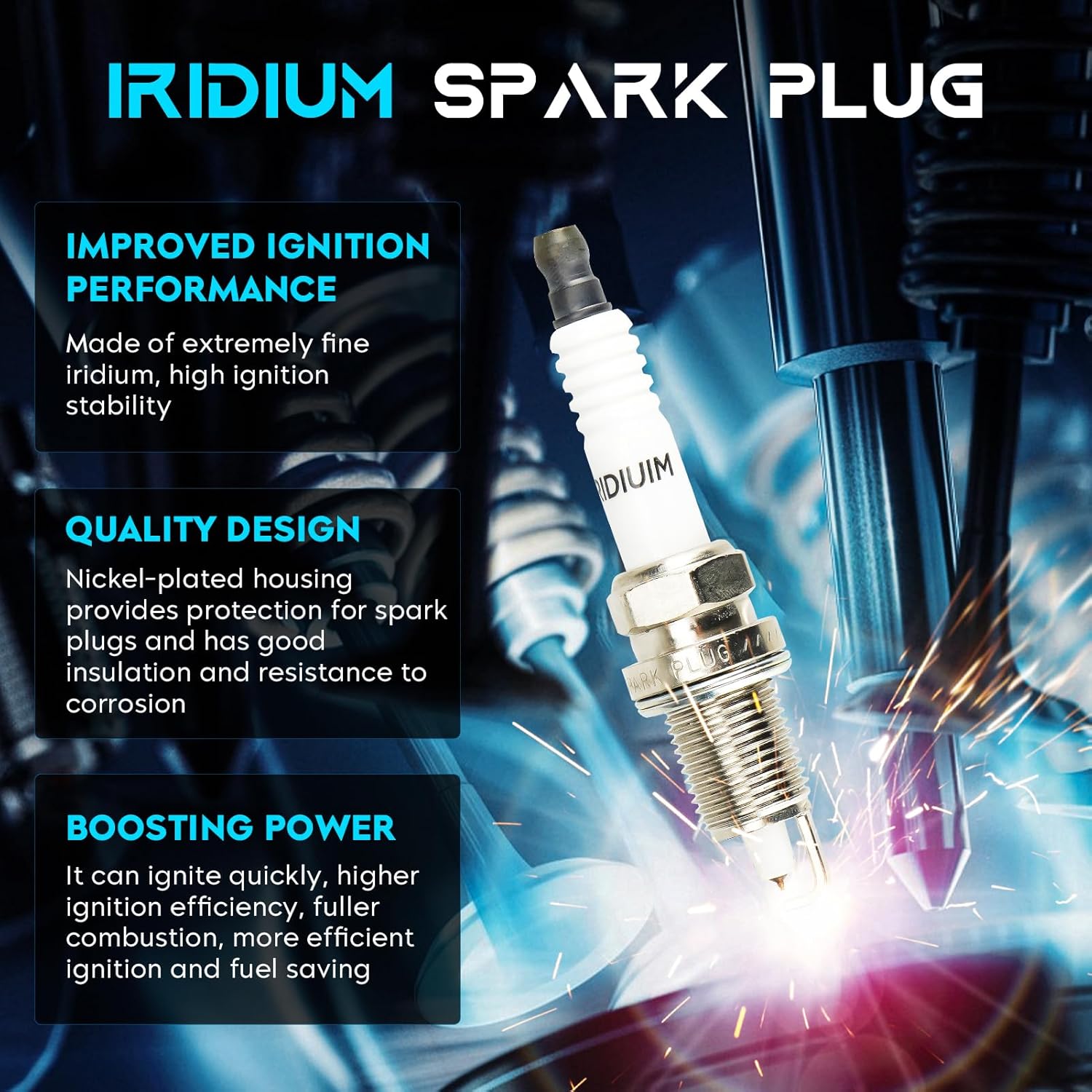 Set of 6 Ignition Coils Pack 6 Iridum Spark Plugs Compatible with 2006-2010 Chrysler 300 Dodge Charger, 2007-2008 Pacifica, 2006-2008 Dodge Magnum, 2007-2011 Nitro Replace UF502
