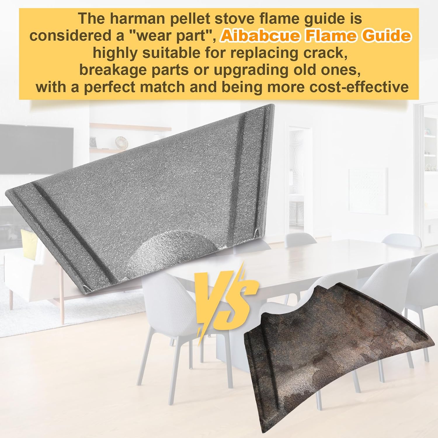 3-00-08534 Flame Guide for Harman P61, P61A, P38, PF100 Pellet Stove, Burn Pot Top for Harman Invincible