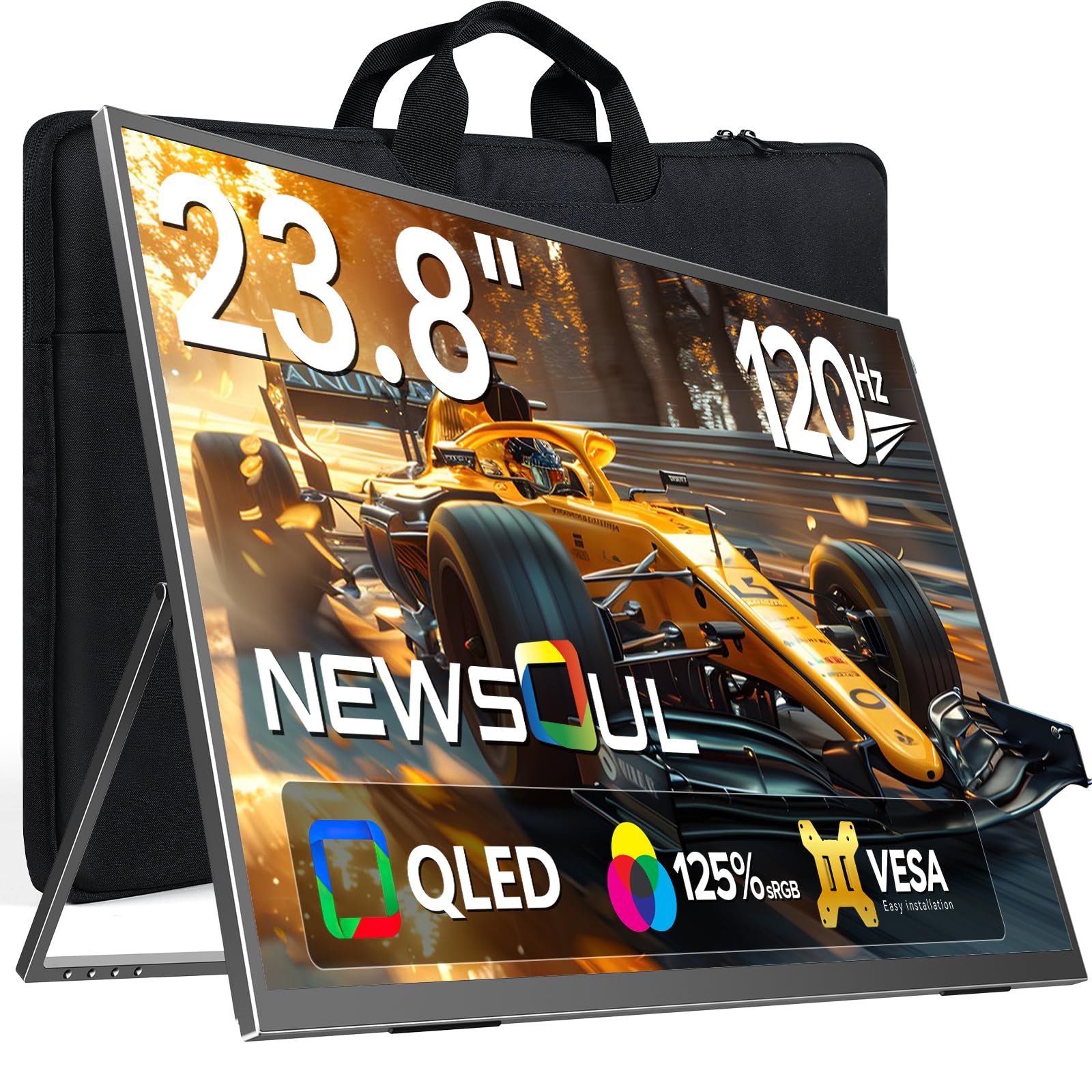 Amazon.co.jp: 23.8インチ QLED モバイルモニター ケース付き Newsoul