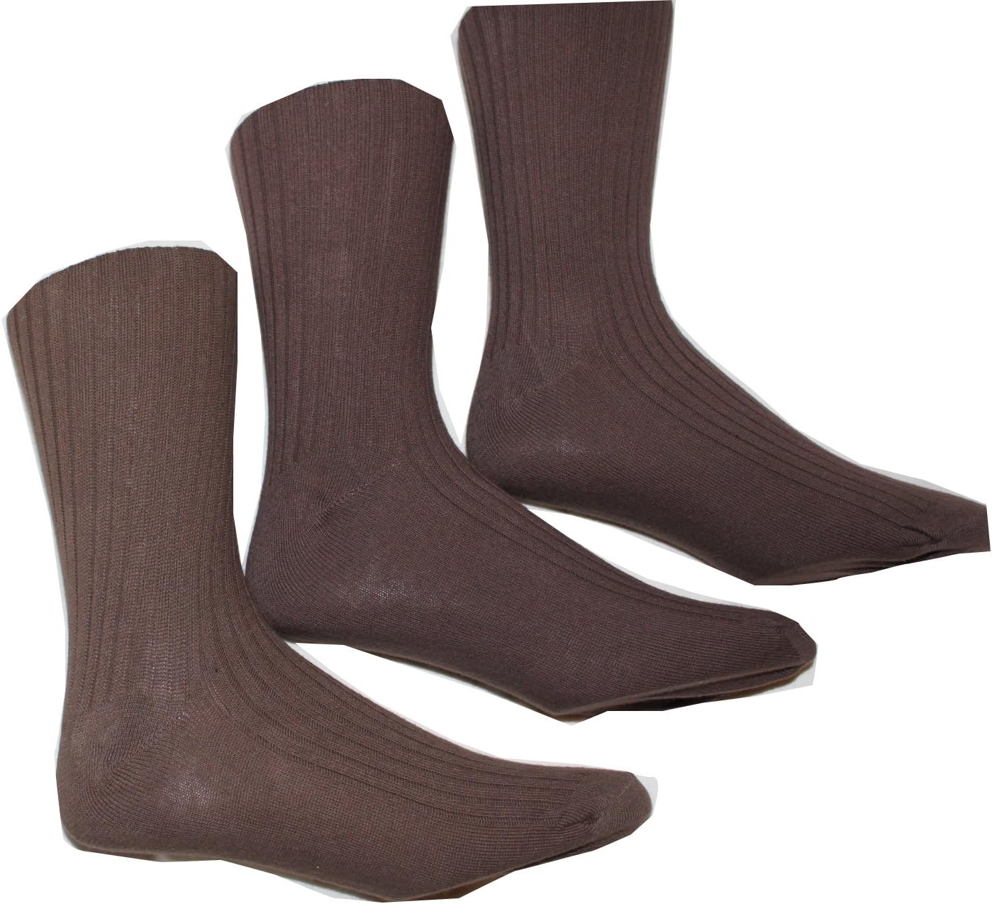 6 pairs mens 100% cotton Brown socks