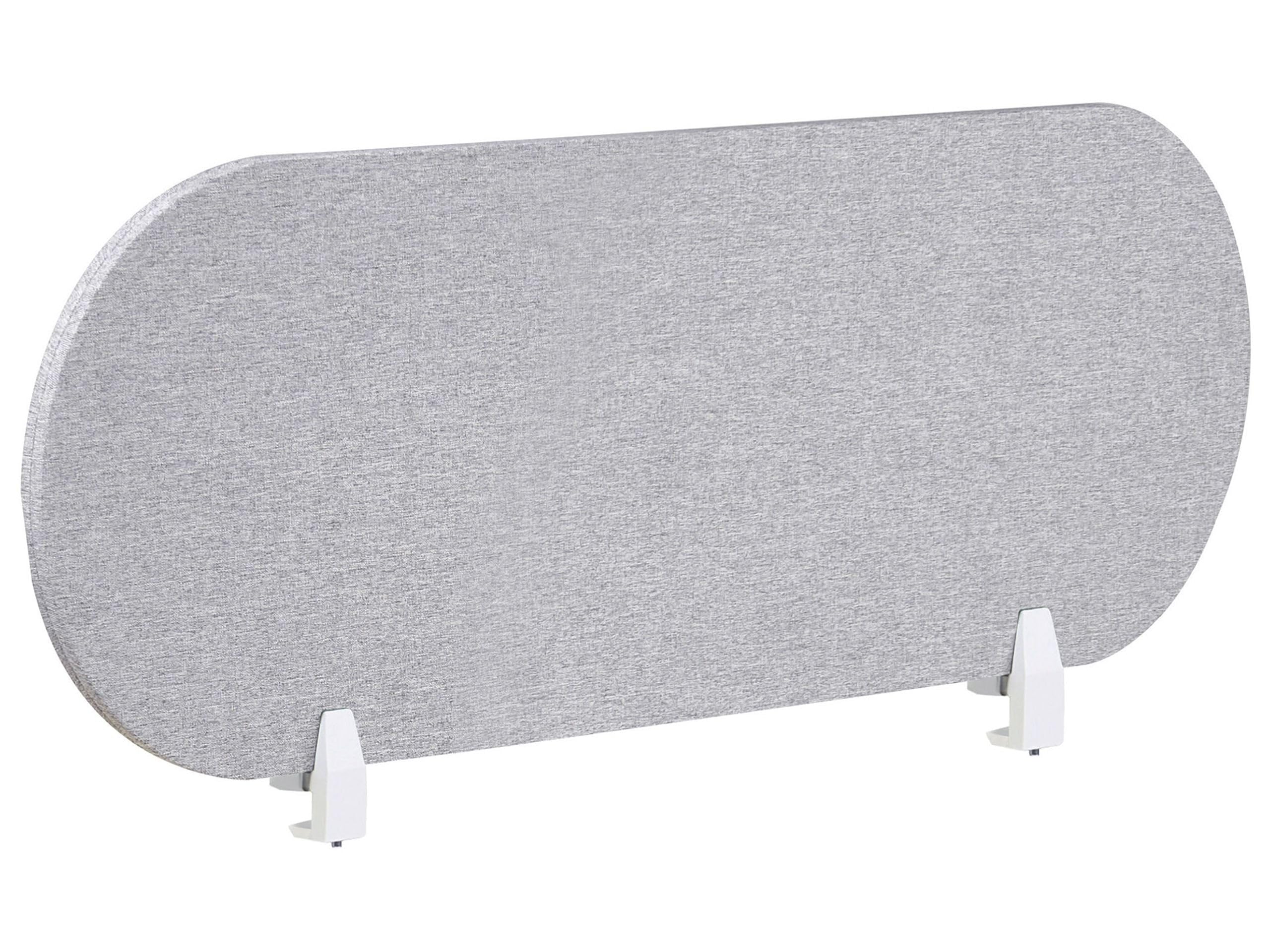 Beliani Séparateur de Bureau en Pet Acoustique Recouvert de Tissu 120 x 40 cm Gris Clair Sparky