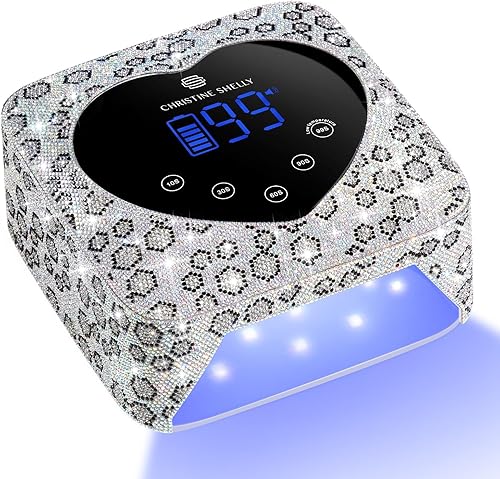 Miniatura 6 de Lámpara de uñas UV LED 72W Recargable, secador de uñas inalámbrico brillante para esmalte de gel, con 5 ajustes de temporizador, lámpara de curado