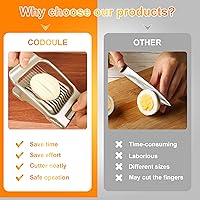 Vista 6 de Cortador de huevos para huevos duros Cortador de fresas (Oro)