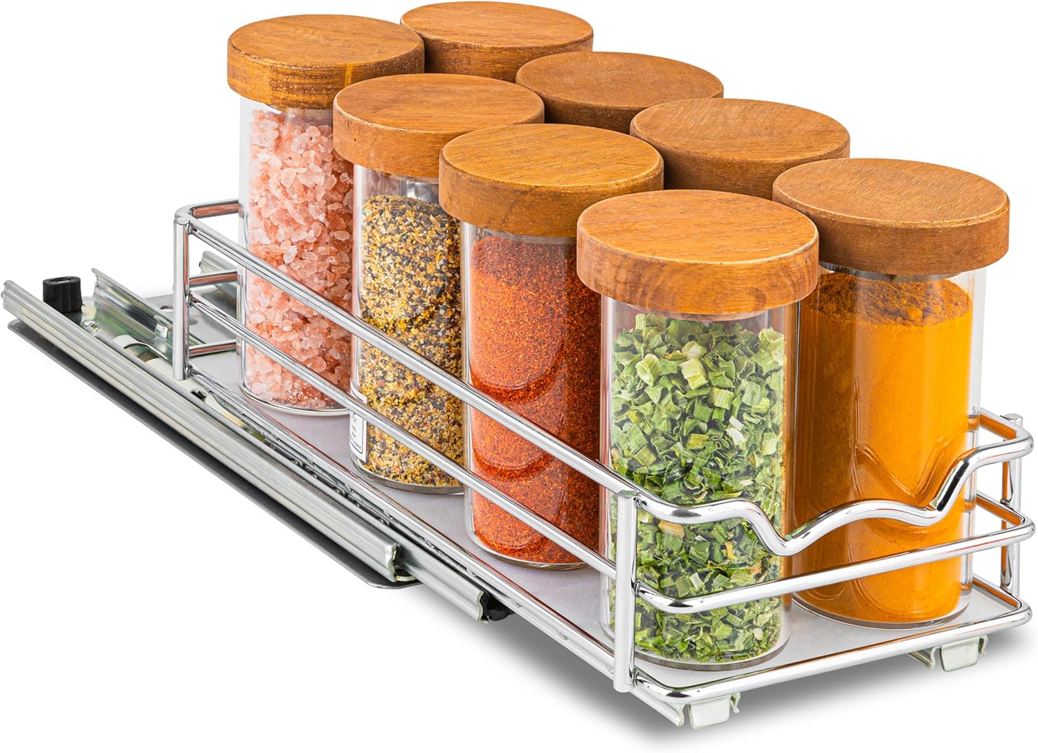 HOLDN’ STORAGE Pull Out Spice Rack Organizer for Cabinet, Heavy Duty-5 Year Limited Warranty-4.5