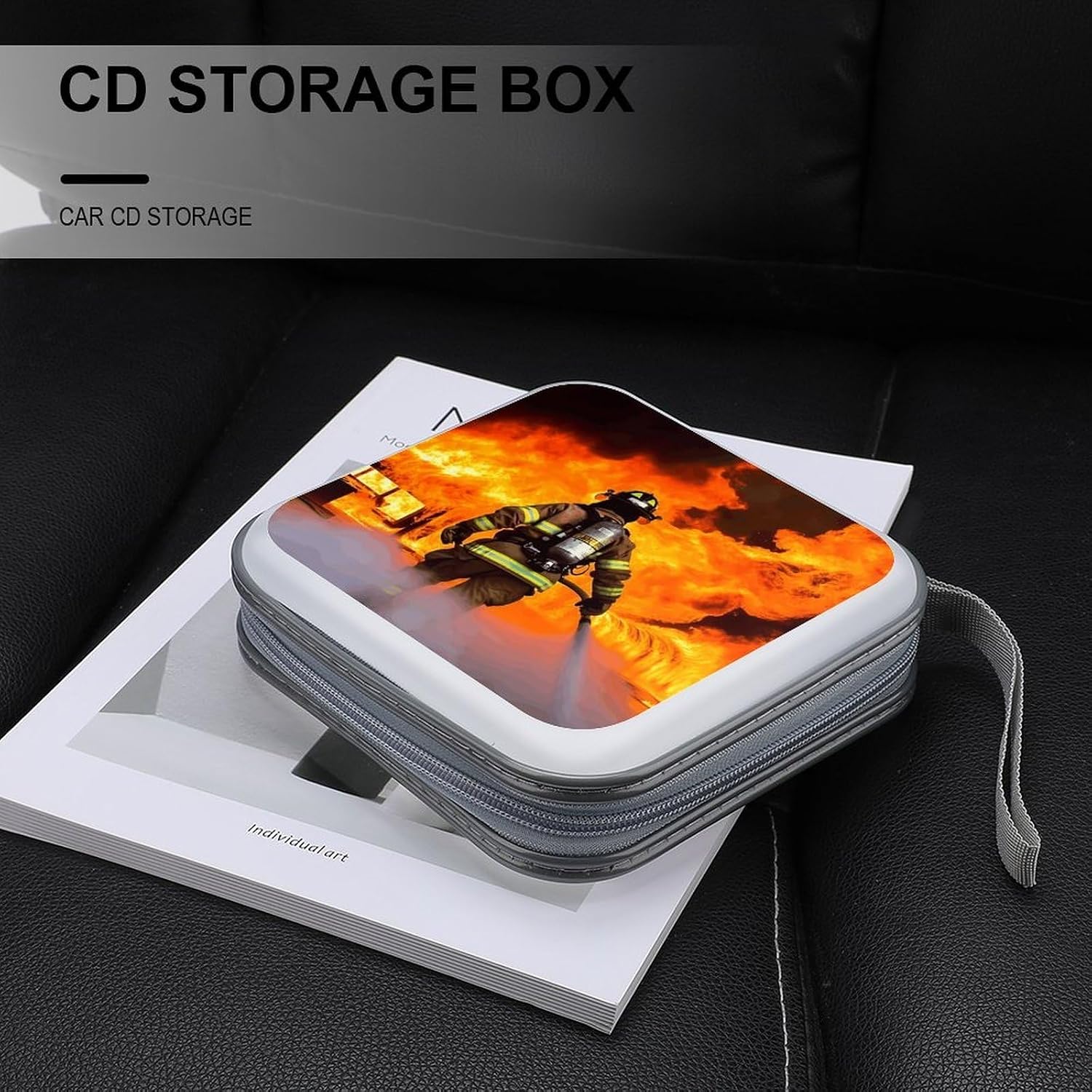 DVD Case, 40 Capacity Hard Plastic CD Case Holder for Car Home image 5