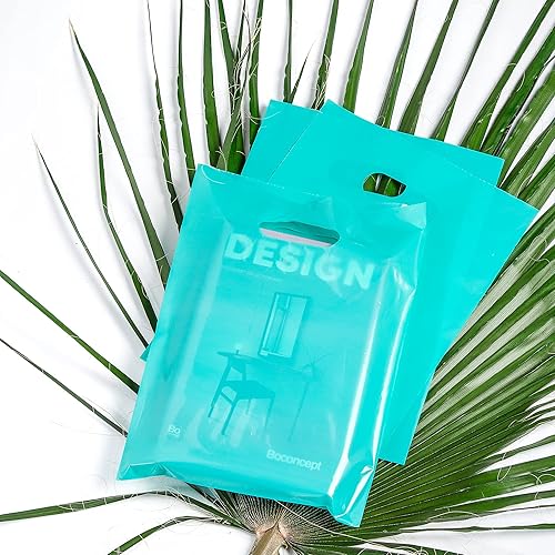 Miniatura 8 de Choice Marts 100 bolsas de color verde azulado para pequeñas empresas de 2 mil, 12 x 15 pulgadas, bolsas de mercancía extragruesas y brillantes para