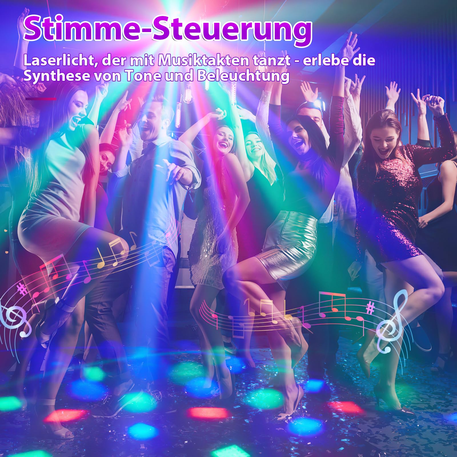 Luce da discoteca, T115 luce per feste, con luce LED RGB, proiettore da DJ, controllo musicale, luci DMX, per KTV, riunioni di famiglia, matrimoni, compleanni, Halloween