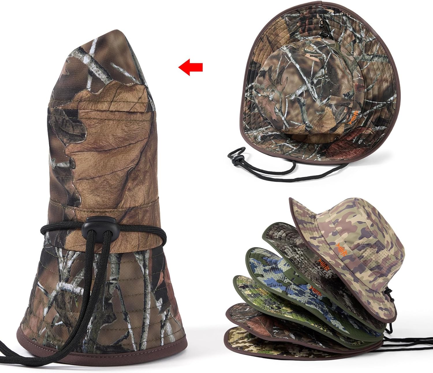 BASSDASH UPF 50+ Water-Resistant Fishing Bucket Hat with Laser Perforated Mesh Adjustable for Men Women Outdoor Hiking - Image 7