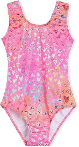 Leotardos de gimnasia para niñas, unitardo de baile brillante, con sirena, arco iris, leopardo, unicornio, teñido anudado, rosa, negro