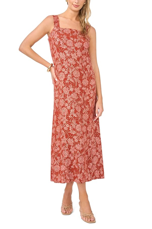 Floral Square Neck Maxi Dress by Vince Camuto - Used condition - US$41.92